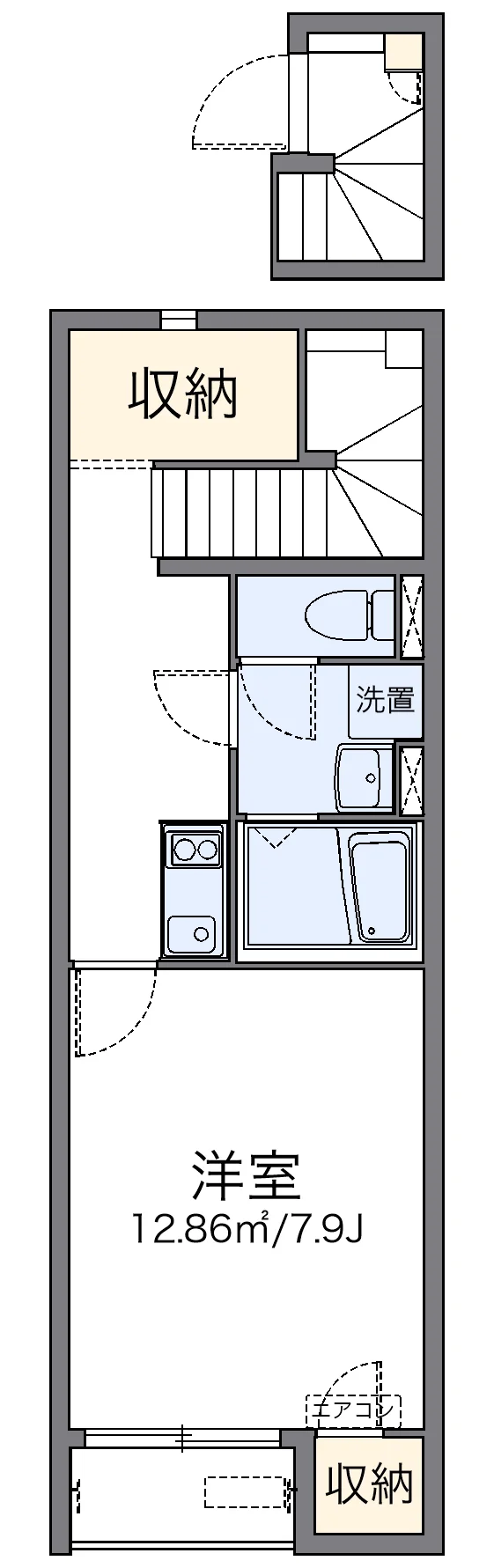 代表的な間取のため実際の間取とは異なる場合があります