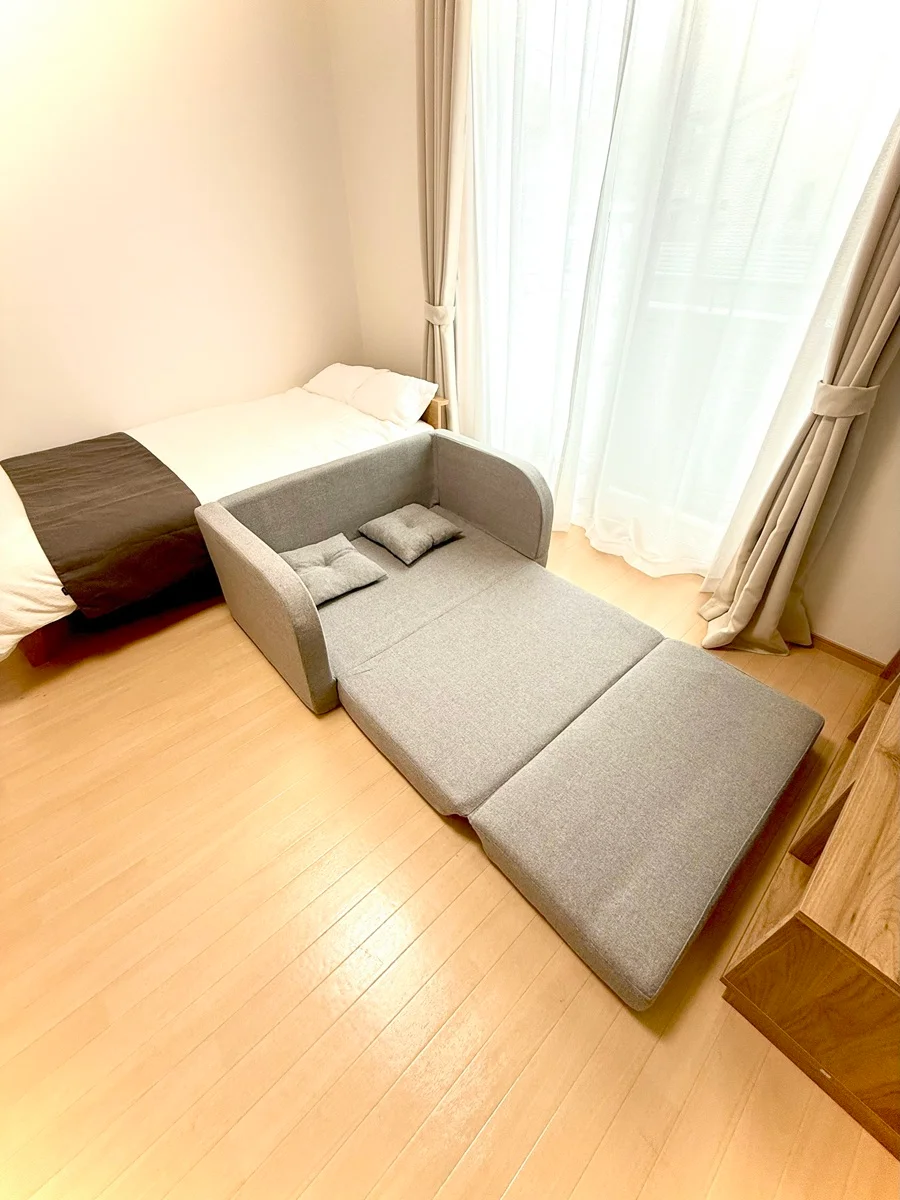 ソファベッド展開