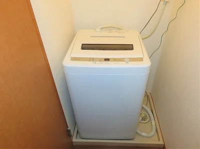 洗濯機も付いています