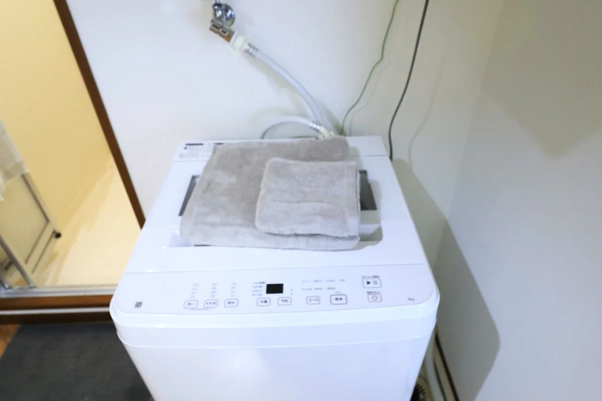 洗濯機置き場　毎日洗濯ができるので清潔にしてお過ごしいただけます！