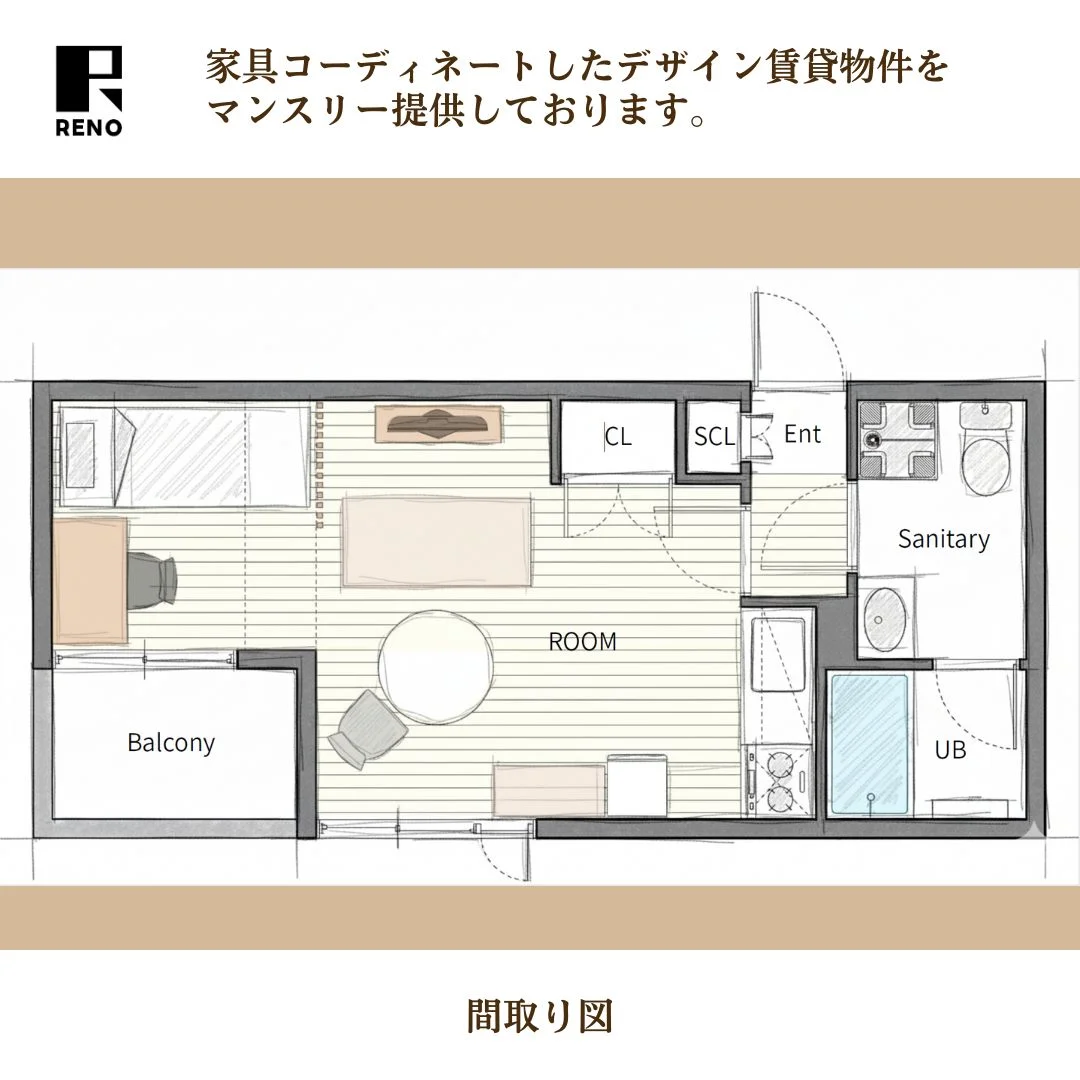 家具レイアウト図です