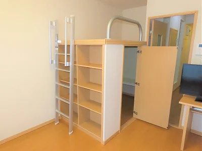 本棚、ベッド下収納あり