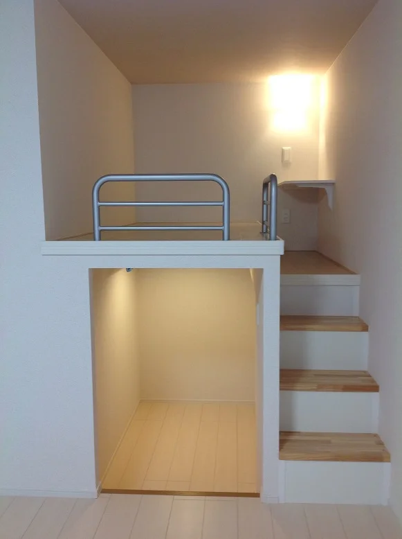 半2Ｆのバンクベッド。下がWIC(収納)になってます！