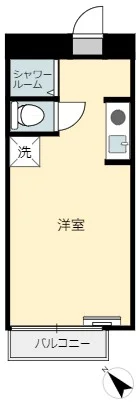 ワンルームとなっています。