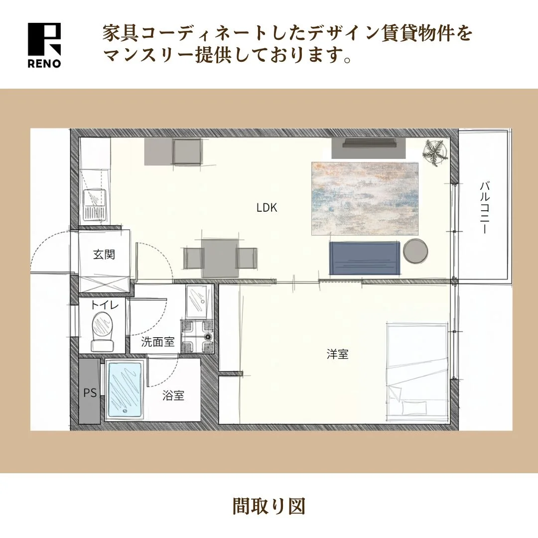家具レイアウト図です