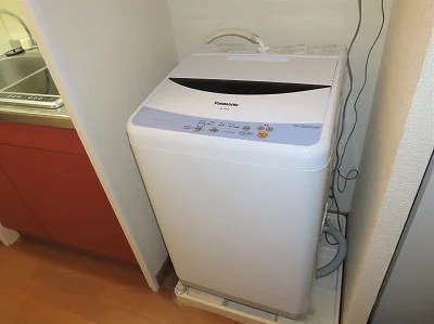 洗濯機も付いています