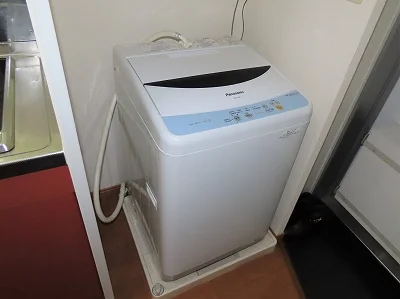 洗濯機も付いています