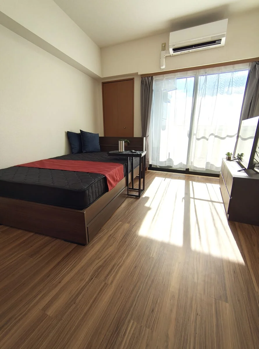 セミダブルベッド♪快適にお過ごしいただけます♪