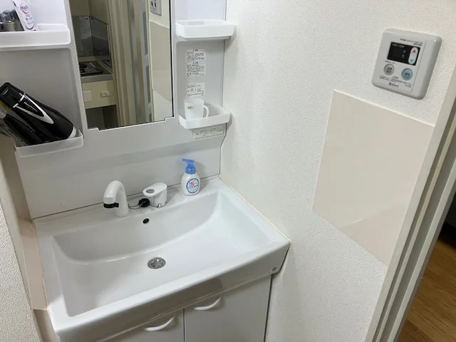 洗髪洗面化粧台があります。