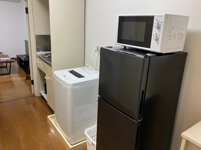 冷蔵庫、電子レンジ、洗濯機