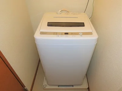 洗濯機も付いています