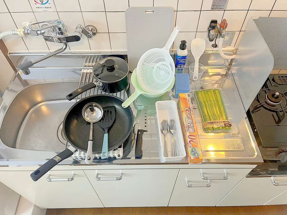 調理器具等ご用意しています！消耗品は無くなるまでご利用いただけます♪