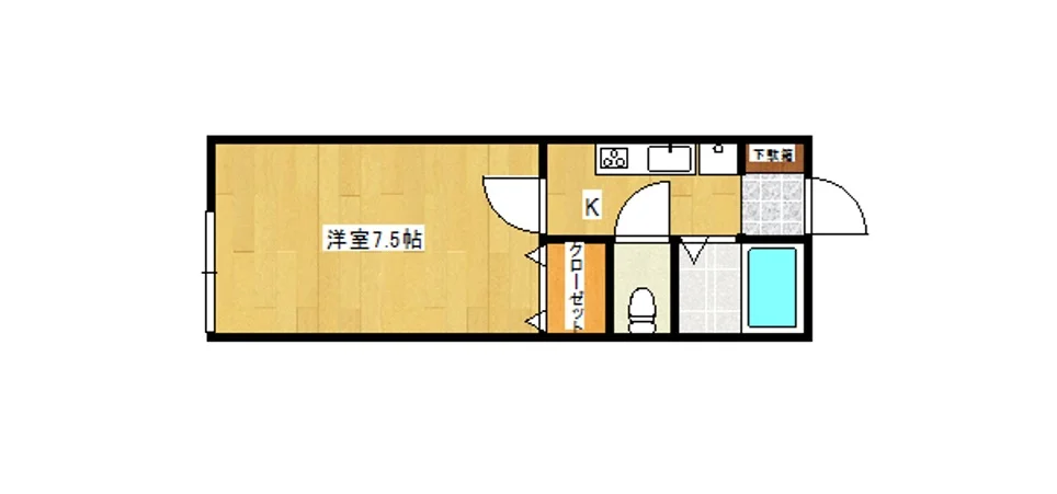 洋室7.5帖のお部屋です。