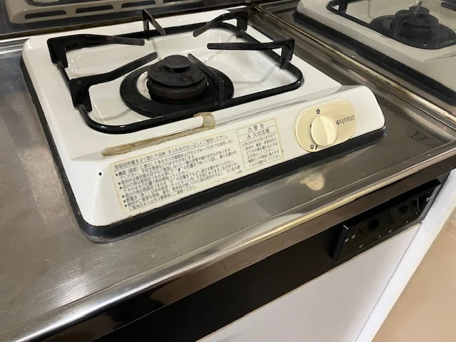 ガスコンロ１口タイプです。