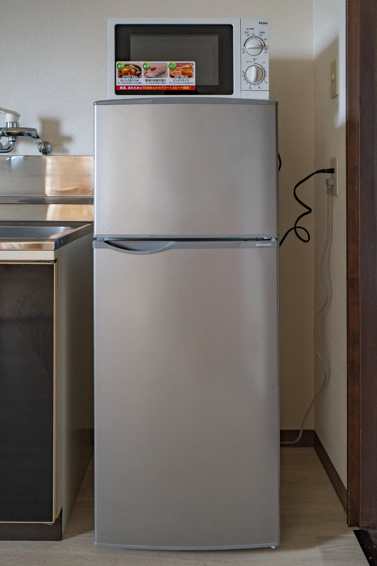 2ドア式の冷蔵庫も付いてます！