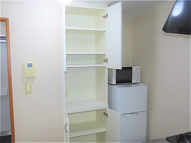 キッチン周りも収納が豊富です