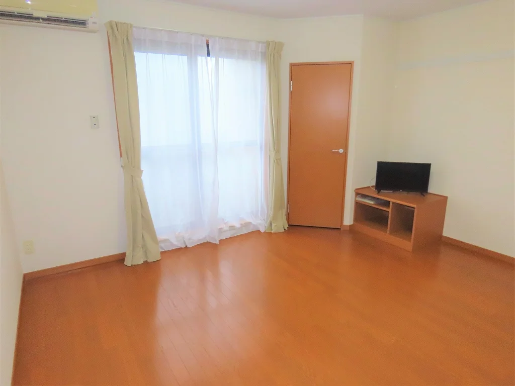 カーテンやテレビも備え付けです