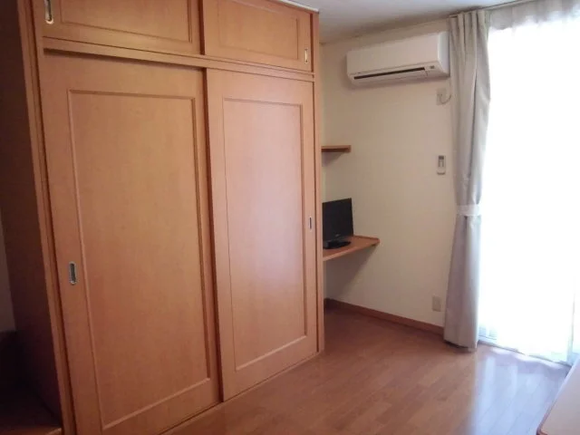 大型収納と液晶テレビ