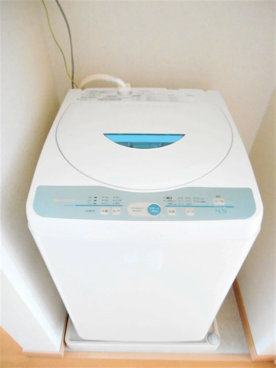 洗濯機も付いています