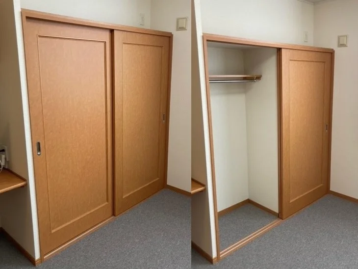 クローゼットは2つに仕切られております。