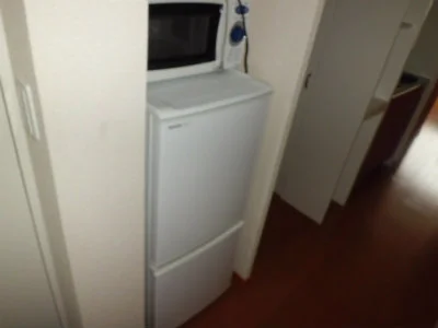 冷蔵庫と電子レンジ。