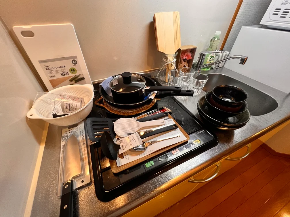 調理器具も揃っております。