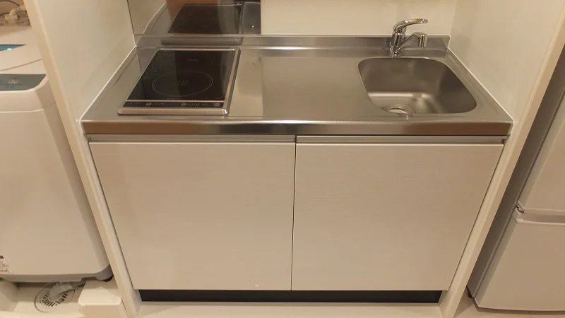 ワイドタイプの２口電熱コンロ