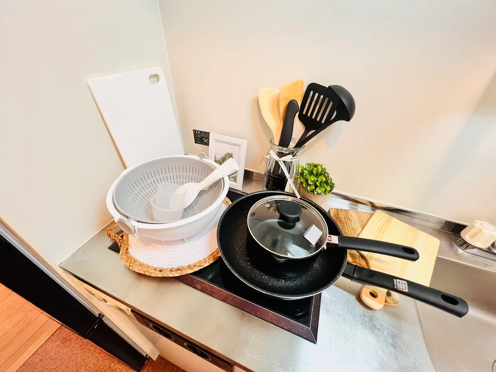 調理器具も揃っています。