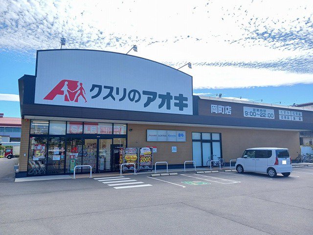クスリのアオキ岡町店様まで750m