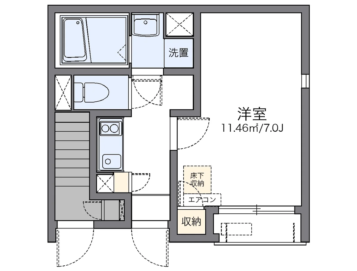 代表的な間取のため実際の間取とは異なる場合があります