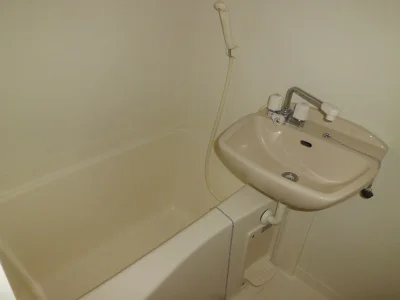 洗面台付バスルーム。