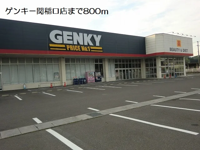 ゲンキー関稲口店まで800m