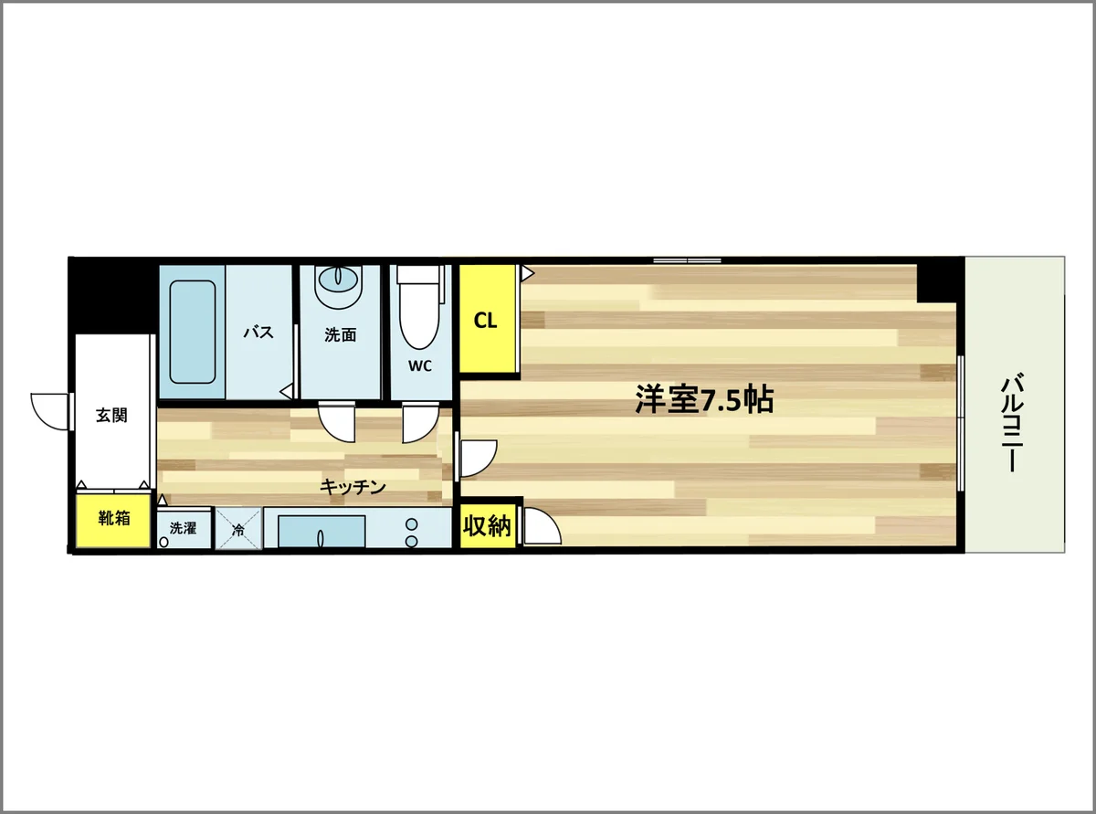 広々としており、収納も魅力な物件です。
