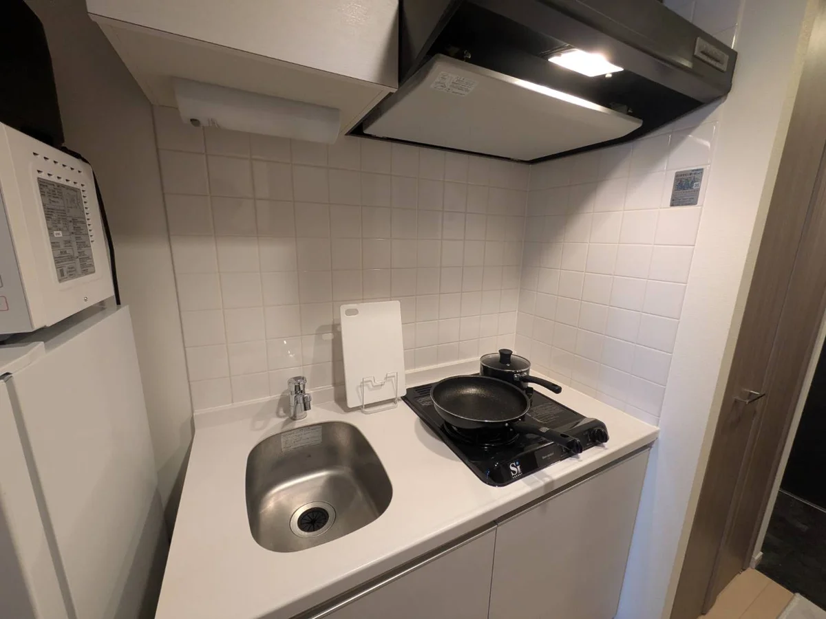 二口ガスコンロで使い勝手抜群です。