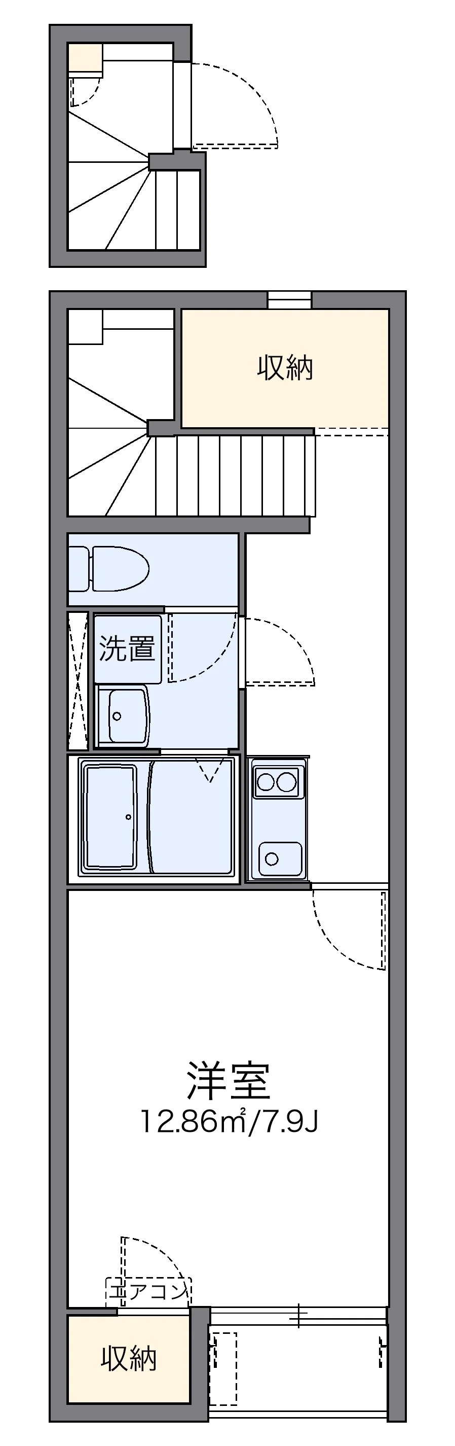代表的な間取のため実際の間取とは異なる場合があります