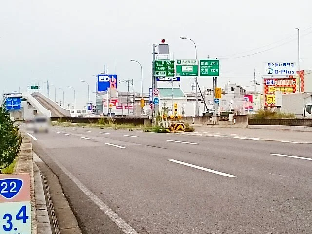名古屋高速１６号　一宮中入口まで500m