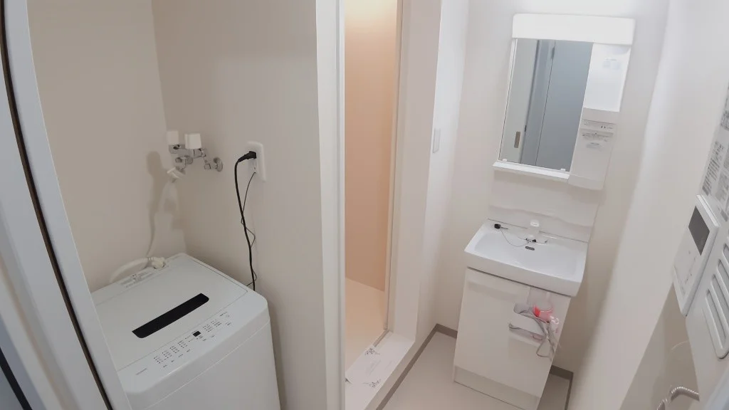 シャンドレと洗濯機、使いやすい動線