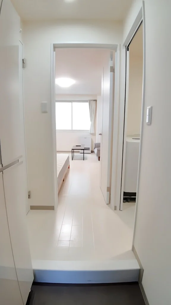 ドアがあるので玄関からお部屋が見えません