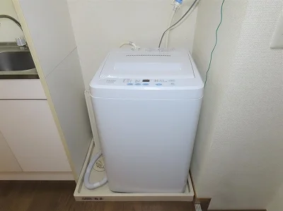 洗濯機も付いています