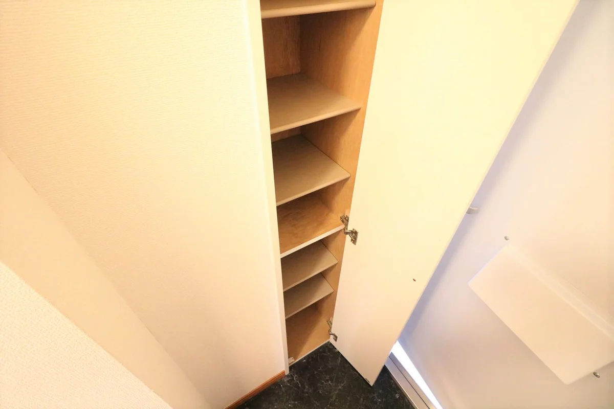 シューズボックス完備により女性でも安心