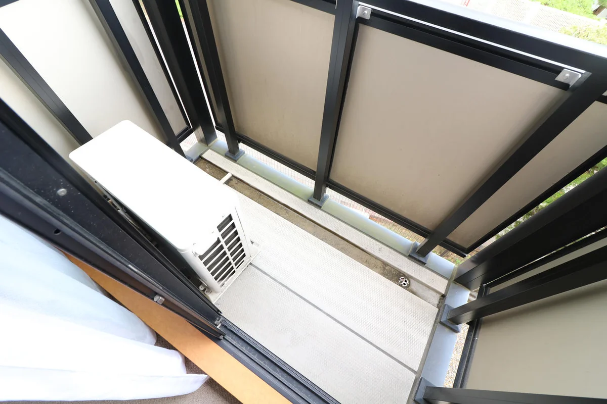 洗濯物が干しやすいバルコニー付き