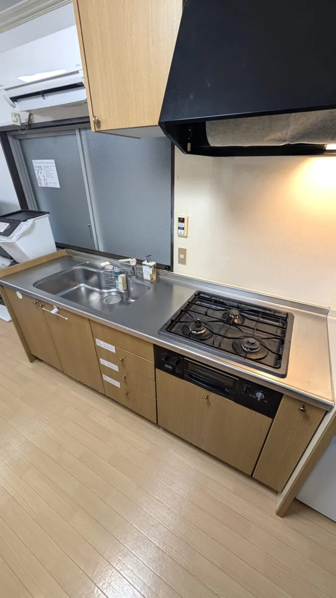 3口ガスコンロ🔥グリル付き🐟