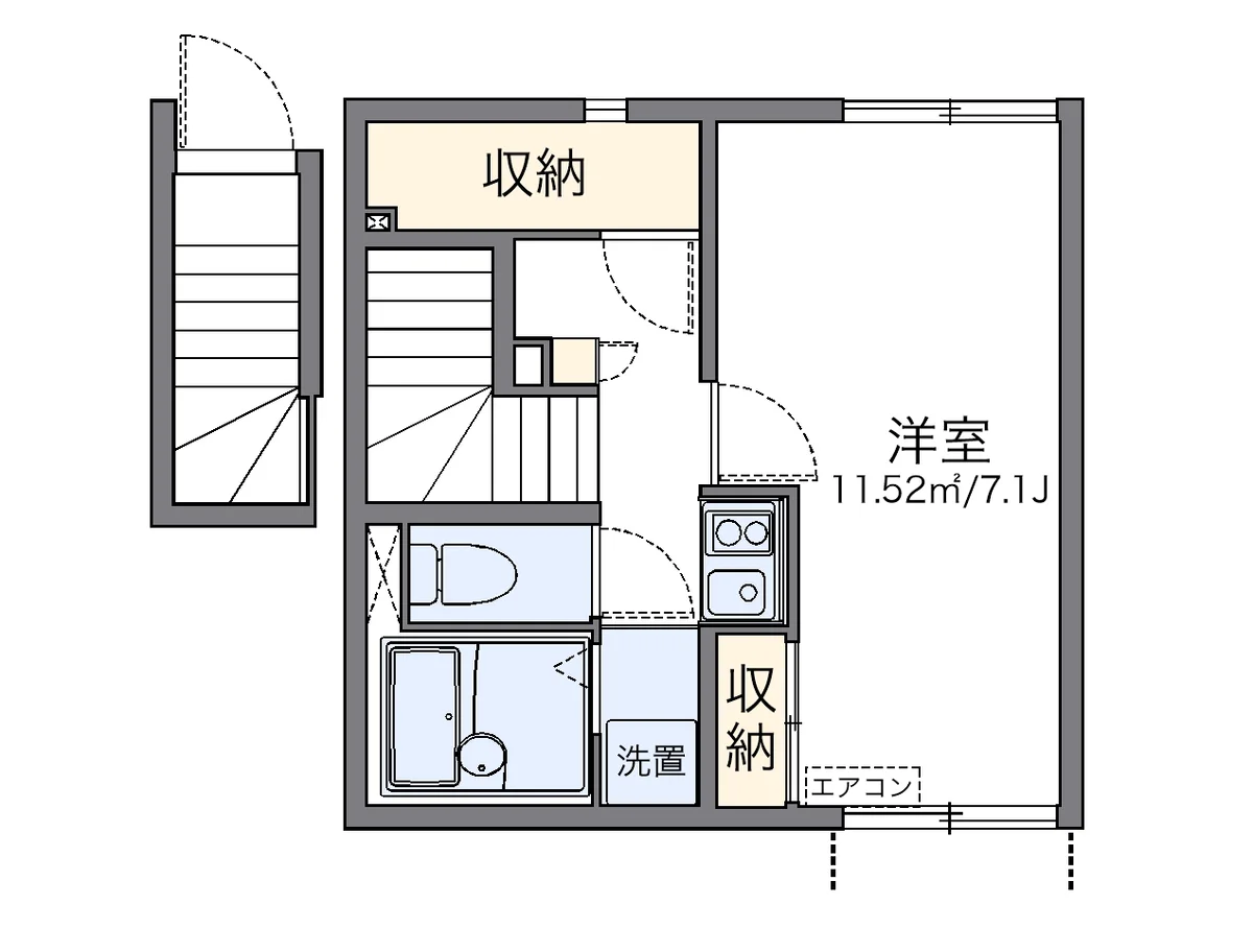代表的な間取のため実際の間取とは異なる場合があります