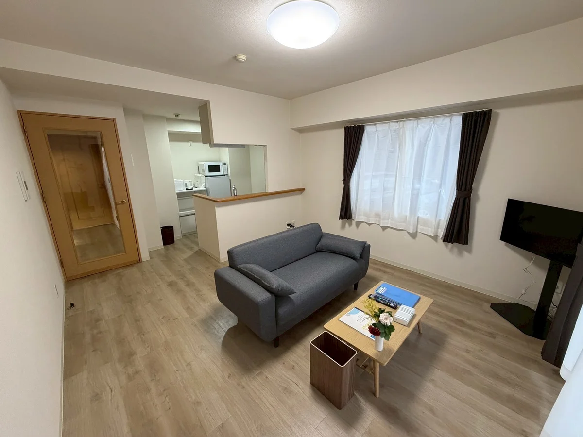 JOGマンスリー中島公園【出張・観光の拠点におすすめ♪・広々１ＬＤＫ・エアコン＆Wi-Fi完備・地下鉄札幌駅徒歩４分！】 - 札幌市中央区 マンスリーマンション 札幌市中央区 ウィークリーマンション