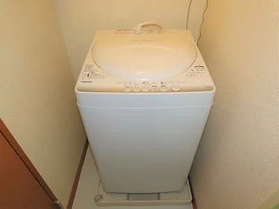 洗濯機も付いています