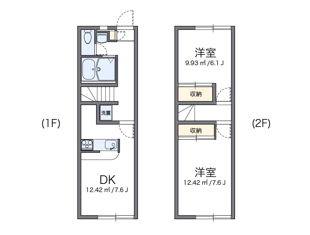 代表的な間取のため実際の間取とは異なる場合があります