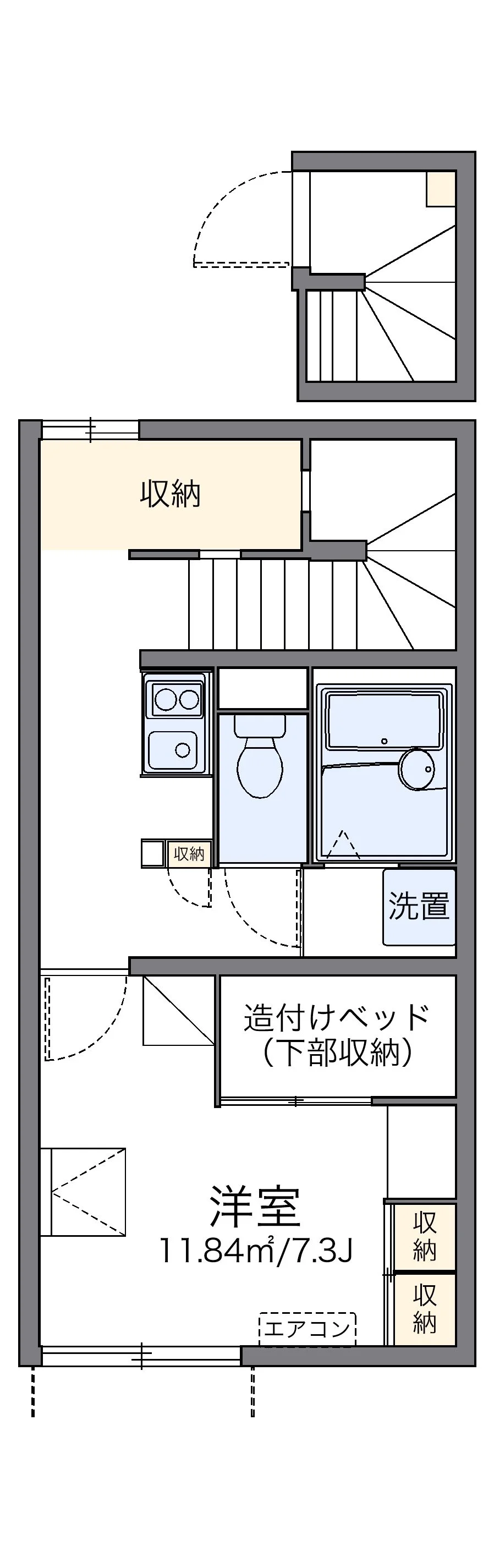 代表的な間取のため実際の間取とは異なる場合があります