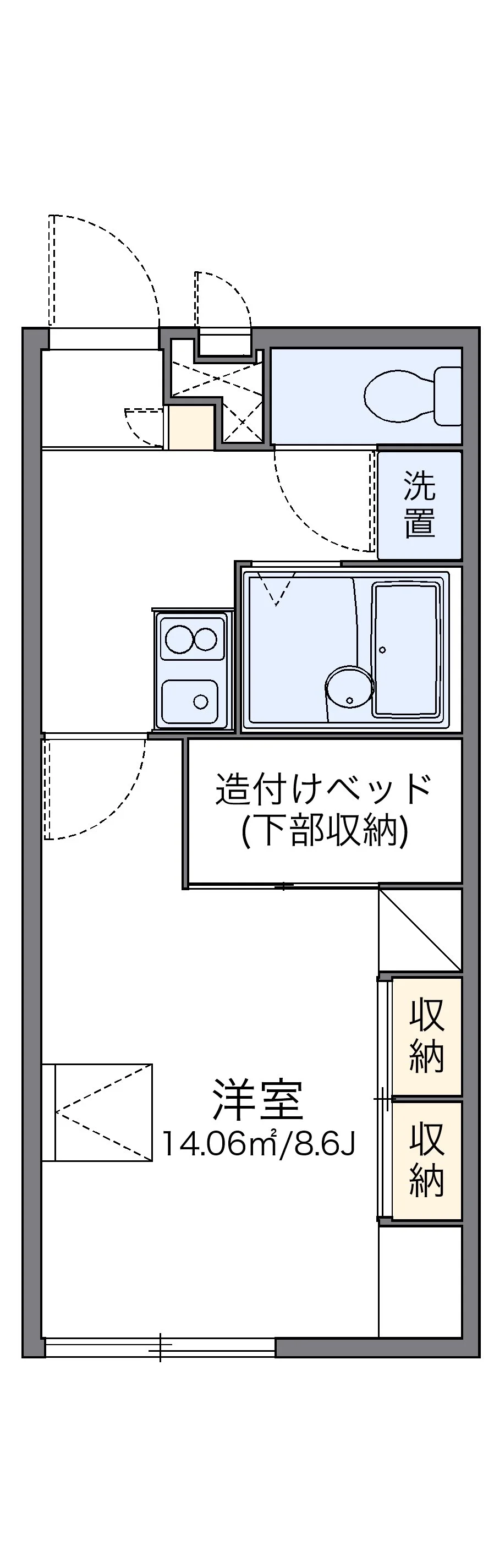 代表的な間取のため実際の間取とは異なる場合があります