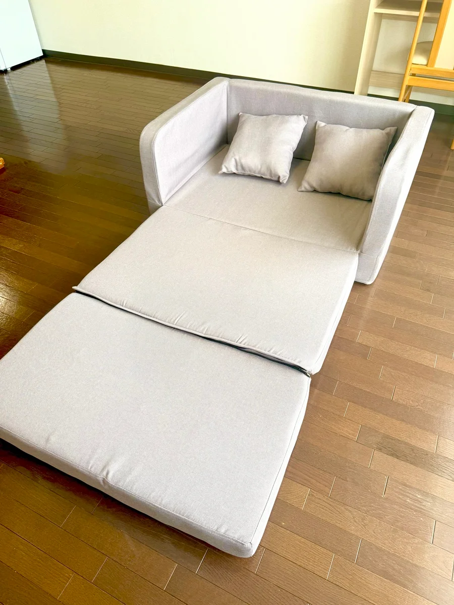 ソファベッド展開