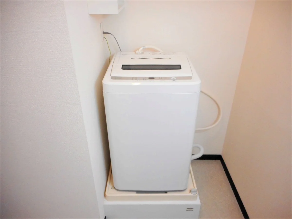 洗濯機も付いています